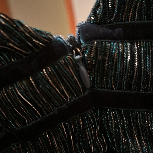 Lulus metallic teal green mini dress women’s size extra small, elegant, trending - Picture 5 of 11